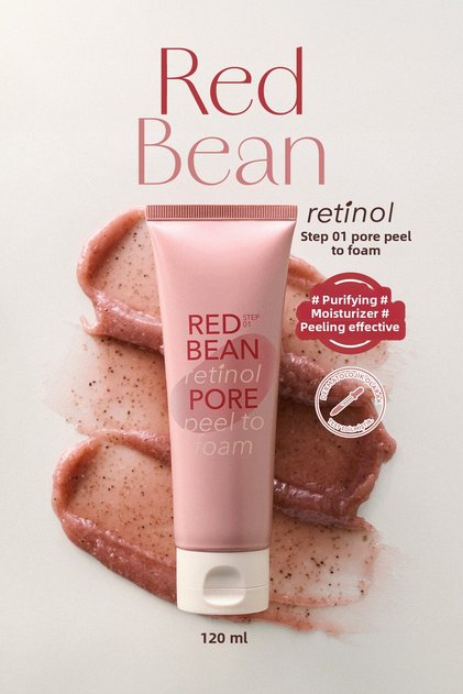 Pore Refining Washing Foam with Retinol Red Bean Retinol Pore Peel to Foam