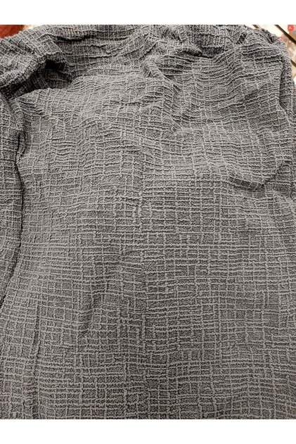1 Piece Single Garden Cover Jacquard Stretch Cover-Anthracite
