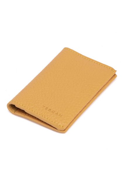 Yellow Genuine Leather Unisex Credit Card Holder - S1Kk00000266-H28