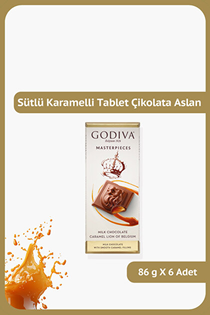 Godiva MASTERPIECES Karamel Dolgulu Sütlü Tablet Çikolata - 86