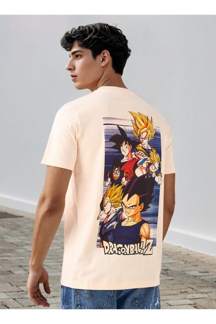 Dragon Ball Z Print Crew Neck T-shirt