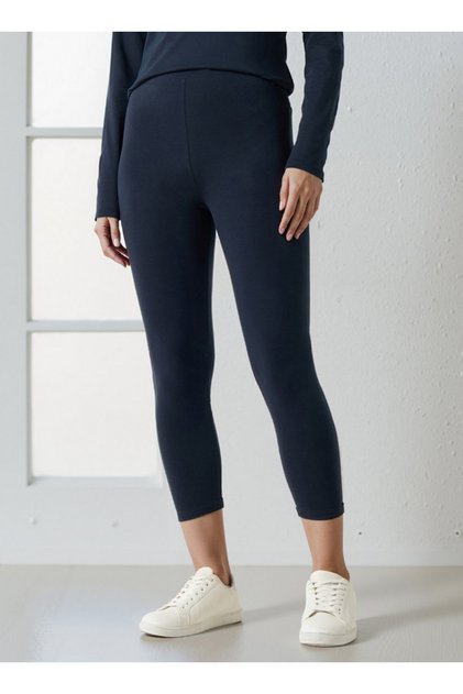 Cropped Leggings with Elasticated Waistband