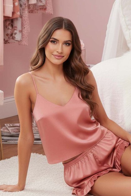 Saten Askılı Pijama Üstü