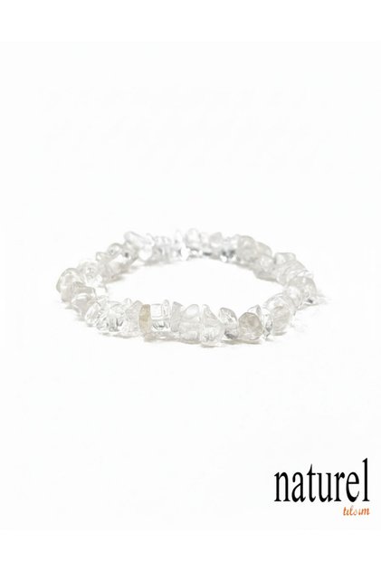 Crystal Quartz Broken Natural Stone Unisex Bracelet