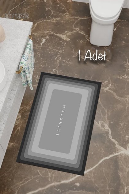 Sihirli Su Emici Banyo Paspası | Kaymaz Tabanlı Paspas (3,5 mm • 38×58 cm)