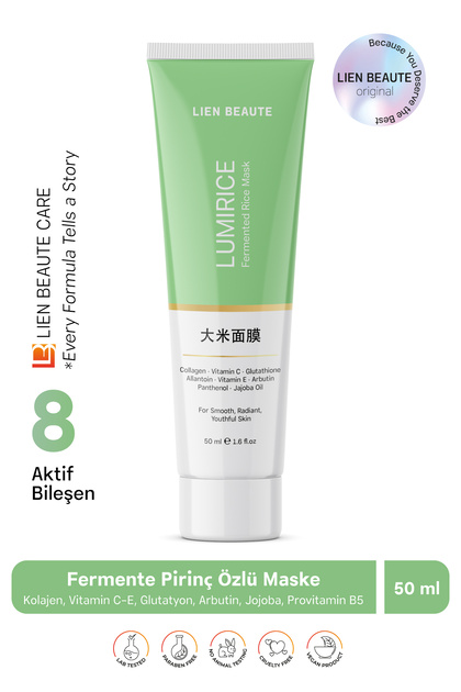 HORINCOSMETICS LumièrePremièreSerumMask Lien Beaute Lumirice Fermente Pirinç Peeling Etki Maske