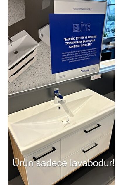 TURKUAZSERAMİK Cerastyle Luna 80 x 46 cm Dolap Uyumlu Lavabo