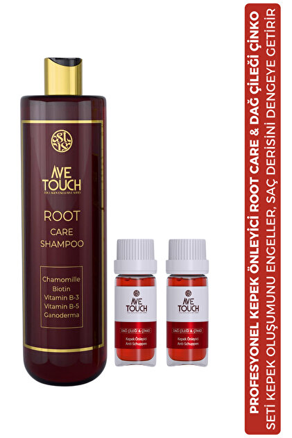 AVE TOUCH Root Care Şampuan + Ave Touch Dağ Çileği& Çinko / Kepek
