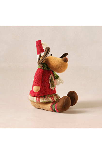 Karaca Home New Year Yılbaşı Henry Reindeer Peluş Obje 16x20x35 cm