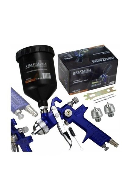 Pistol pentru vopsit, capacitate rezervor 600 ml, diametru duza 1,4 mm x 1,7 mm x 2,0 mm,