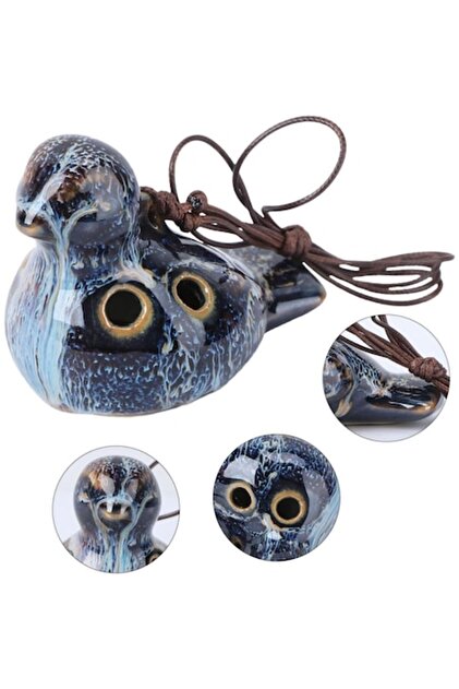 Ocarină profesională din ceramică, 6 găuri, design artistic pictat manual, instrument muzical pentru copii