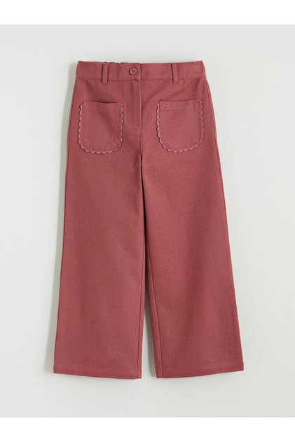Pink Elastic Waist Adjustable Girls' Trousers