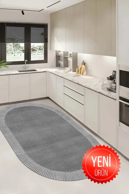 DİJİTAL BASKILI Kaymaz Taban Yıkanabilir Modern Mutfak Halısı Salon Halısı Yolluk