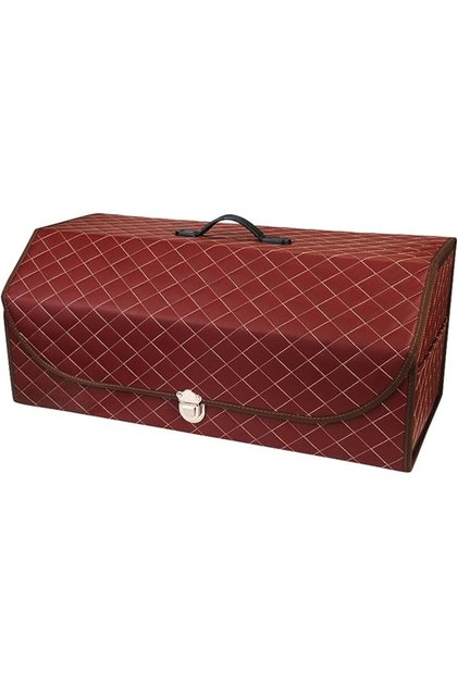 Detachable Black Leather Grocery Box (Red, Large, 70 x 33 x 30cm)