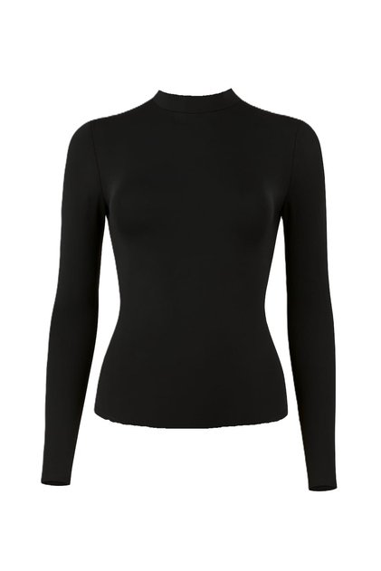 Women's Long Sleeve High Neck Cotton Undershirt (1 Piece)