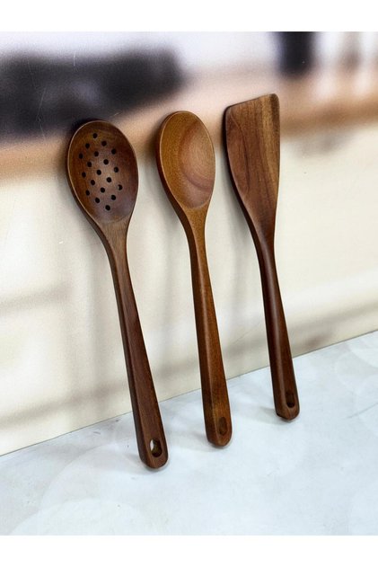 Acacia 3-Piece Spoon Set Tkebt Brown
