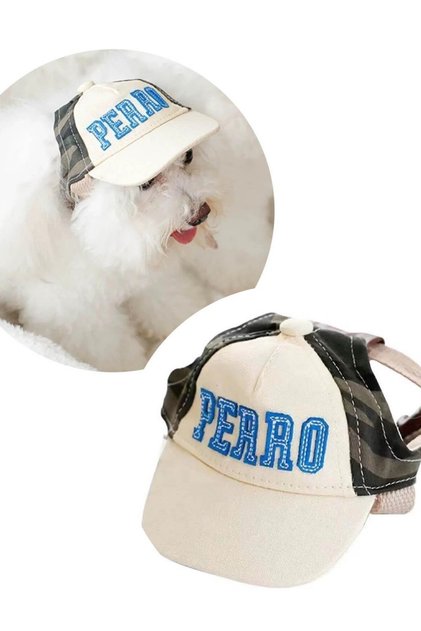 قبعة للكلاب من نوع Perro مكتوب عليها بنمط مموه بألوان مختلطة مقاس S