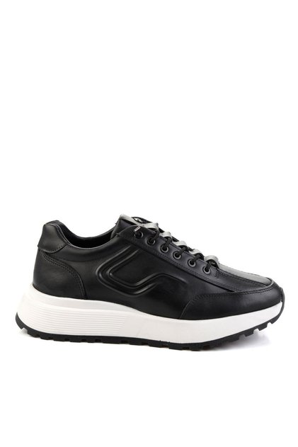 Siyah Hakiki Deri Erkek Sneaker E01401011443