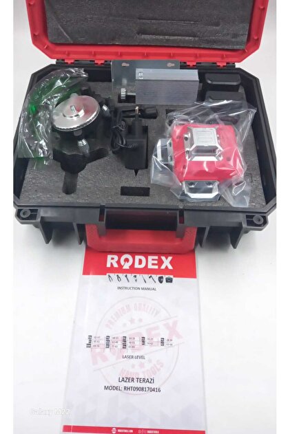 Rodex 16 ÇİZGİLİ HİZALAMA LAZERİ 4D (Gri) + LAZER TERAZİ TRİPODU