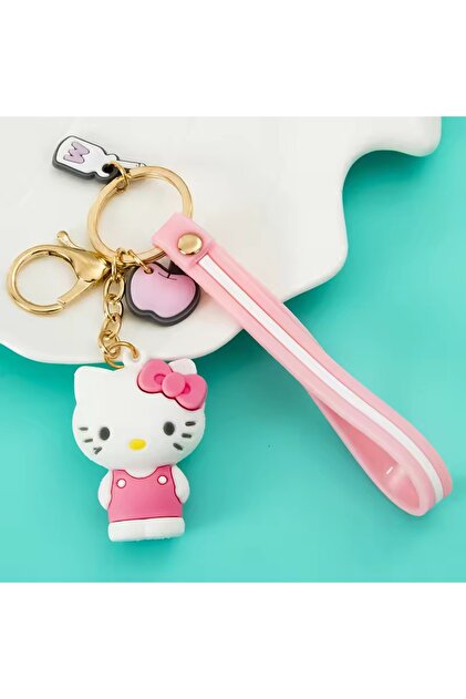 synshop Hello Kitty Kuromi Peluş Ponpon Silikon Anahtarlık Çanta
