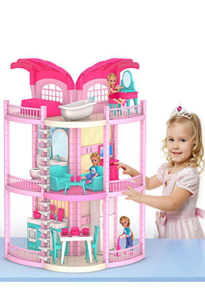 a v d a Bella'nın Masal Evi 3 katlı Oyuncak Ev Kız Çocuk Evcilik