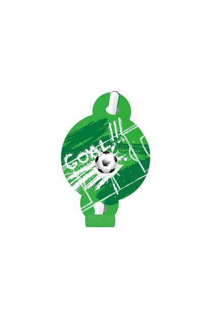 Set de 8 suporturi de toaletă pentru petrecere, verde și alb, 26 cm, design cu minge de fotbal, PPQT8367