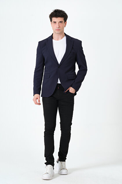 Erkek Ceket, Slim Fit Astarlı Spor Şık Ceket
