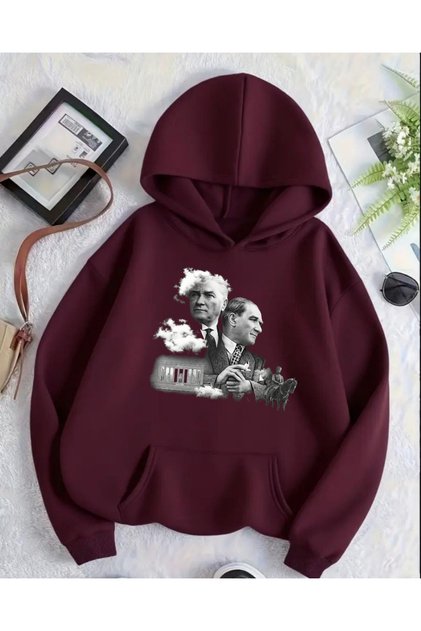 Ataturk Printed Unisex Oversized Hooded Sweatshirt Hoodie