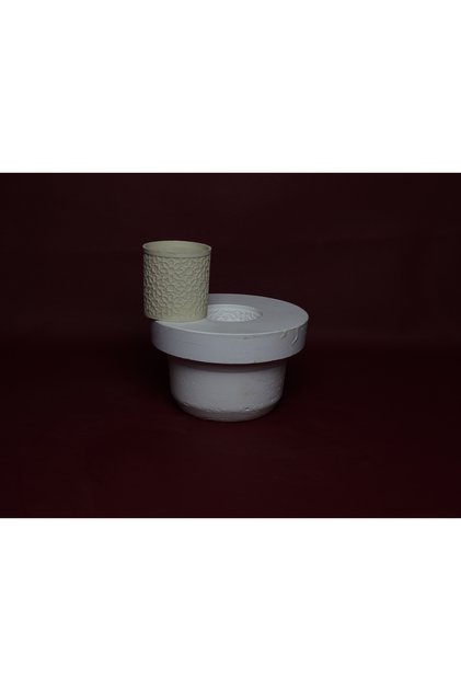 7 CM Çiçek Desen Fincan Alçı Kalıbı - Çiçek Desen Fincan - Sanatsal Seri