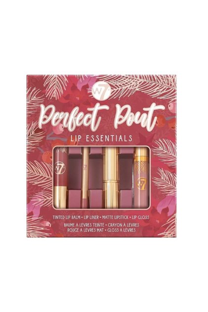 Perfect Pout Lip Essentials - Tinted Lip Balm, Lip Liner, Matte Lipstick, Lip Gloss