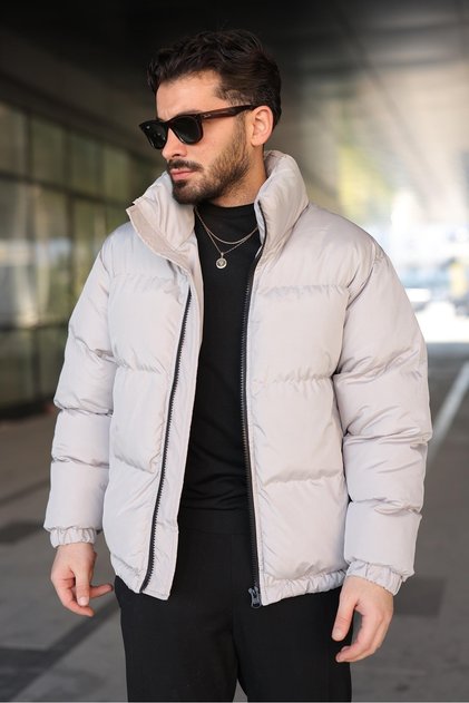 Men's Stick Collar Winter Flock Coat