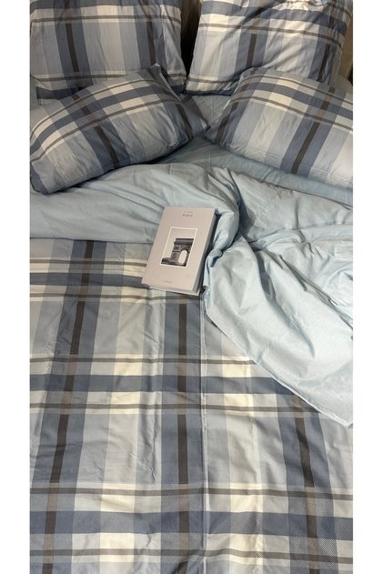 Elastic Fitted Sheet Bedding Set Double-Sided Double Size Plaid