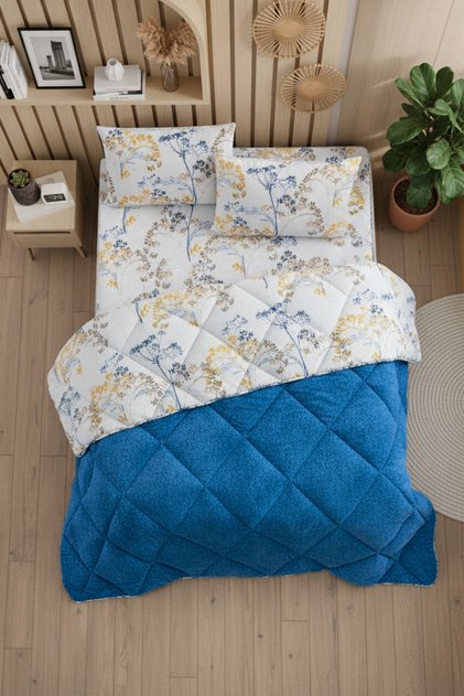 Nordelle Battal Boy Lüx Wellsoft Yorgan Çift Taraflı - 2 Adet Yastık Kılıflı Yorgan Seti 215x235 cm