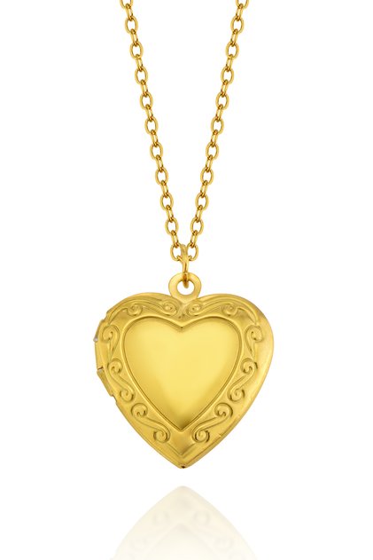 Gold Heart Keepsake Locket – Photo Can Be Inserted Necklace