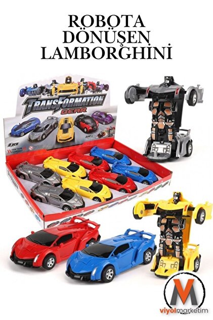 viyolmarketim 1 Adet - Transformers Robot Araba 1:32 – Çek Bırak