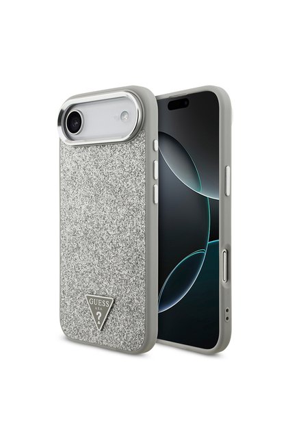 iPhone 17 Air Compatible Case Licensed M-Safeli Metal Camera Frame Triangle Logo Glitter Gray