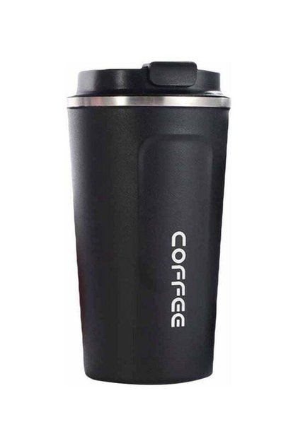304 Stainless Steel Thermos Coffee Mug Black 380ml