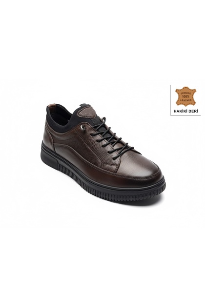 %100 İÇ DIŞ HAKİKİ DERİ CASUAL SNEAKER SİYAH GÜNLÜK AYAKKABI