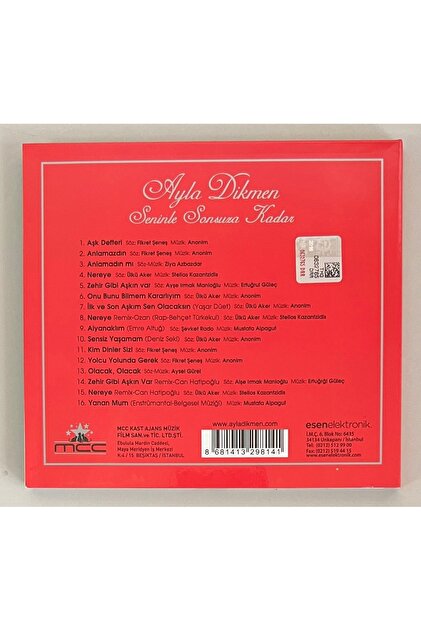 Esen Müzik Ayla Dikmen Seninle Sonsuza Kadar Anlamazdın Cd (Orjnal