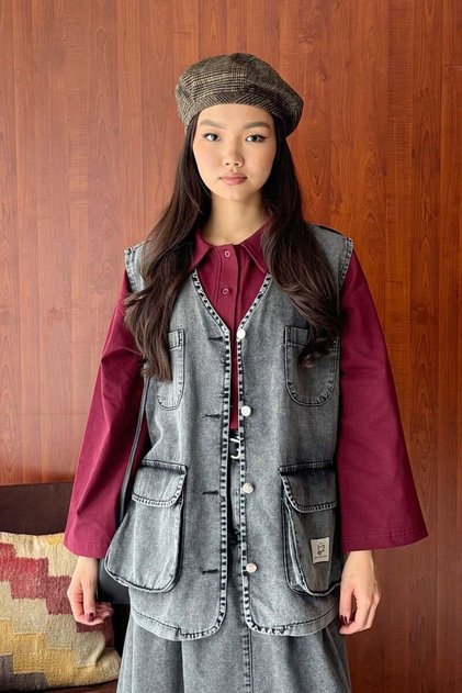 Anthracite Cargo Pocket Pack Coat Vest