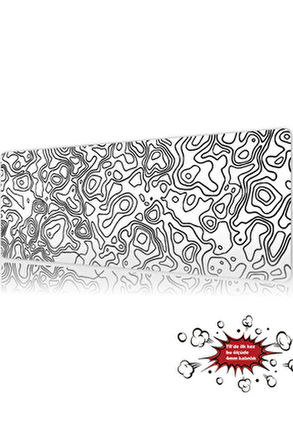 urzuva Monochrome Lines Gaming Oyuncu XL Mouse Pad Kaydırmaz