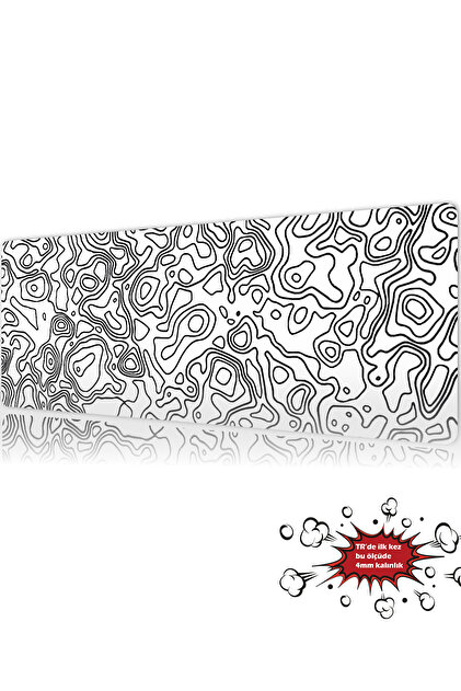 urzuva Monochrome Lines 90x40 4MM Kalınlık Premium Gaming oyuncu