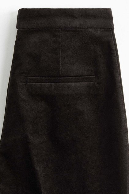 Flared velvet trousers