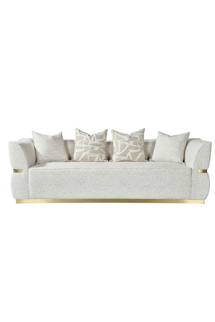 Oru 3 Seater Fabric Sofa - Light Grey, Stylish & Comfortable, 233x96x73cm, 2 Year Warranty