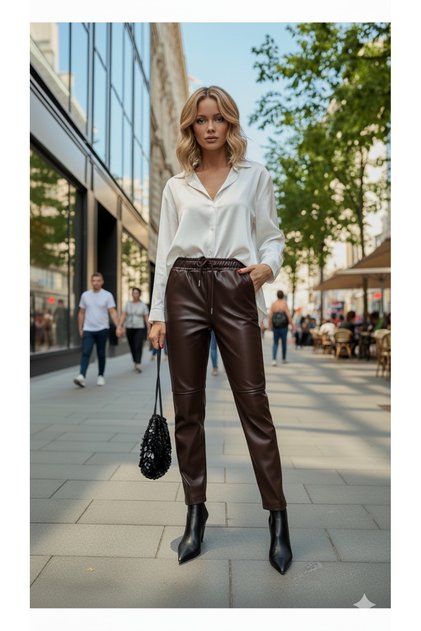 Pantaloni din piele de damă