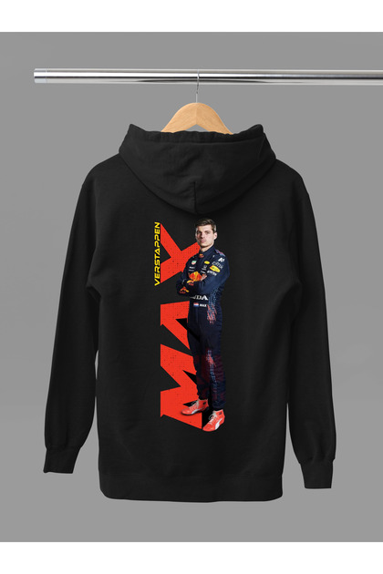 Max Verstappen Baskili Cotton Long Sleeve Fleece-Lined 3 Yarn Hooded F1 Sweatshirt