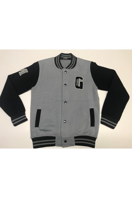 Kışlık 3 iplik nakışlı cepli unisex kolej ceket sweatshirt hırka