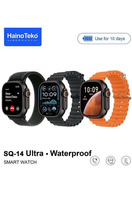 Haino Teko SQ-14 Ultra Smartwatch – Large AMOLED Display, Waterproof, 10-Day Battery (Black)