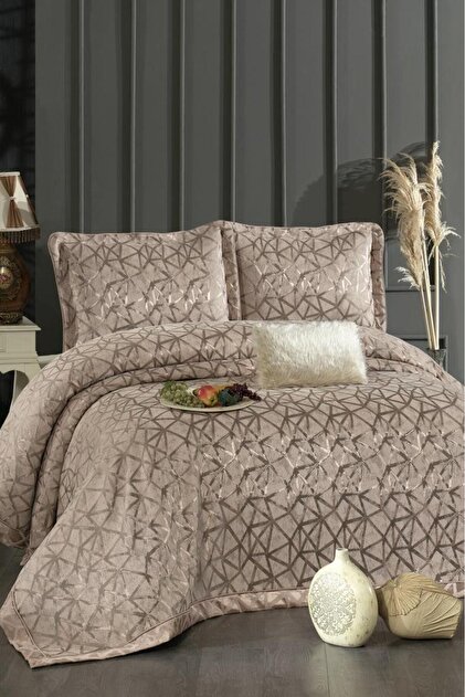 Eliz Chenille Double Bedspread 260X260 cm Dusty Rose