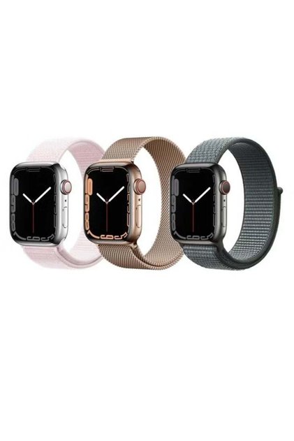 3pcs Watchband Replacement for Apple Watch 41/40/38mm Series 8/7/6/5/4/SE